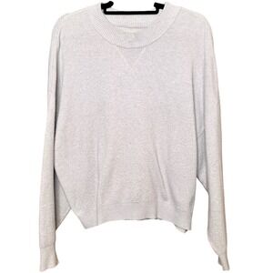 Abercrombie Fitch Soft Knit Sweater Light Blue Crew Neck Long Sleeve Sze L Comfy